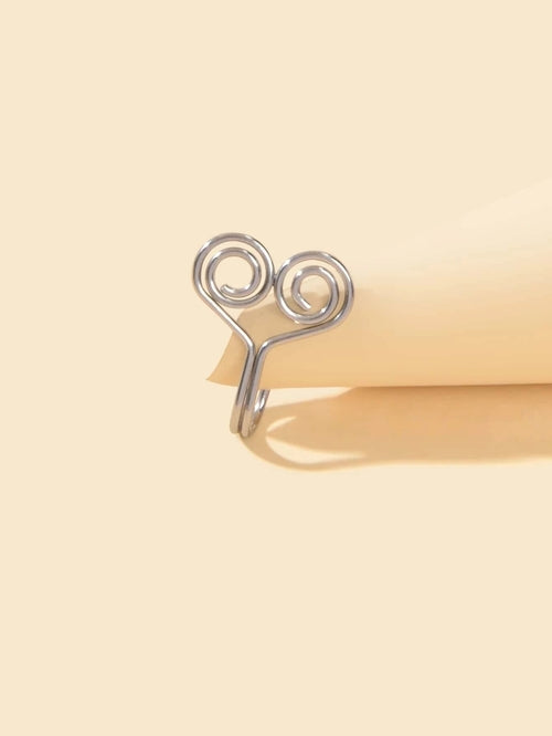 Heart Gold Clip On Nose Ring Lip Ear Body Non Piercing