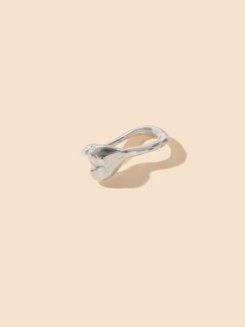 1pc Gold Silver Geometric Heart Fake Nose Ring Lip Body Piercing Stud
