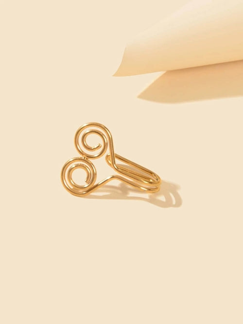Heart Gold Clip On Nose Ring Lip Ear Body Non Piercing